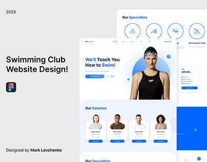 Swimming Club Website Design 2023