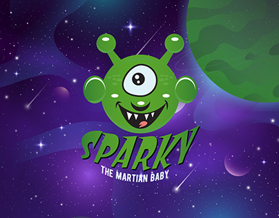 Sparky - The Martian Baby Logo Design