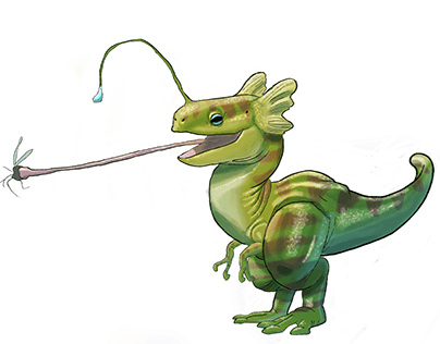 Digital Painted Amphibi-Dino