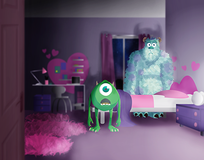 Monsters Inc. illustration exercise
