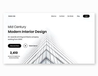 Interior Design Web landing Page