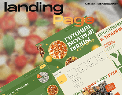 Landing page for a pizzeria