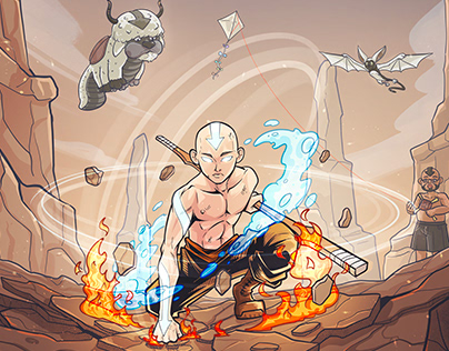 Avatar The Legend Of Aang Poster Illustration