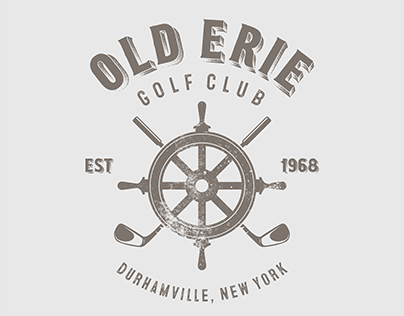 Old Erie Golf Club Vintage Style Logo