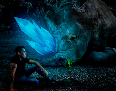 Fotomontaje Último Rinoceronte