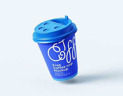 Free paper coffee cup mockup