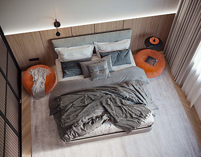3д визуализация и дизайн спальни