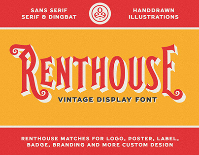 Renthouse - Vintage Display Font
