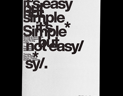 It's simple but not easy — 120 of 365 — Poster Per Day