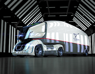 Autonomous transportation 3d concept