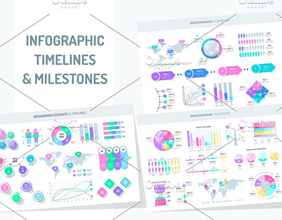Infographic elements & timelines