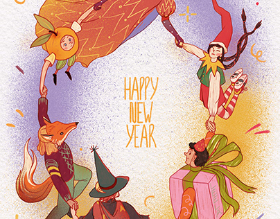 New Year cards art