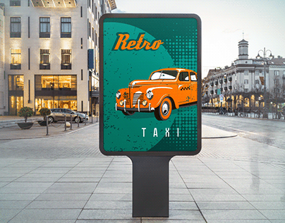Business card for "Retro Taxi"