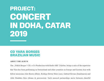 Concert Project for pianist Yara Borges