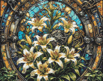 Lilies and Stained Glass