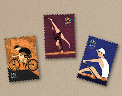 Olympic Games Stamps Illustration