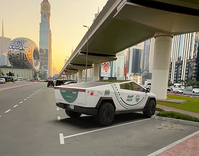 Dubai Police Cybertruck