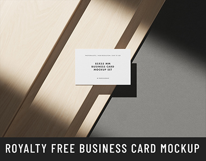 Royalty Free 85x55 Business Card Mockup