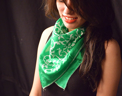 foulard - Discharge Prints on Scarves
