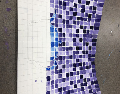 watercolor tiles, weeks 11-12