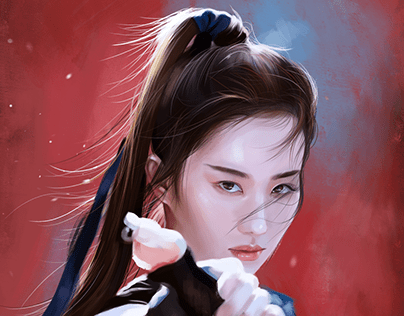 Digital Illustration: Liu Yifei as Disney's Mulan