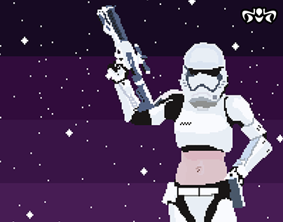 Stormtrooper pixel art