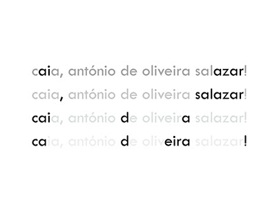 Poema concreto "Caia, Salazar!" (ft. Rui Miguel)