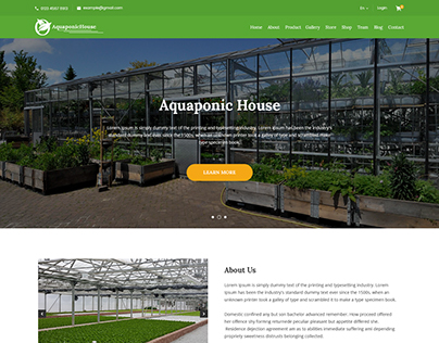 Aquaponic House PSD Template