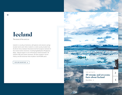 Blog design for unreal delightful country - Iceland