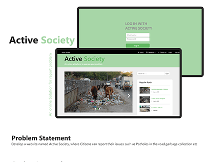 Active Society - Citizens Can Report issues | UX/UI