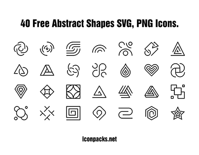 40 Free Abstract Shapes SVG, PNG Icons.