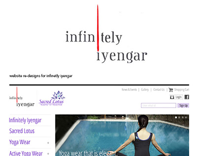 infinitelyiyengar.com- website redesign