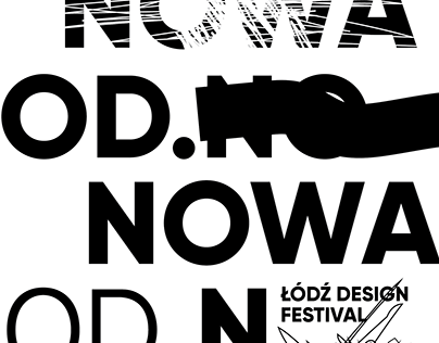 Typography Poster Łódź Design Festival / ALL OVER AGAIN