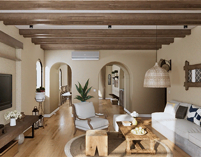 Duplex villa | Mediterranean style interior