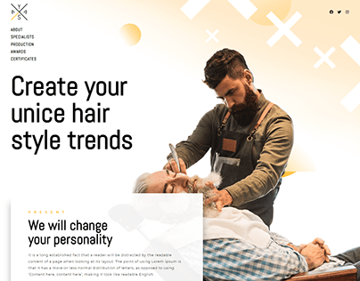 Hair style Landing Page