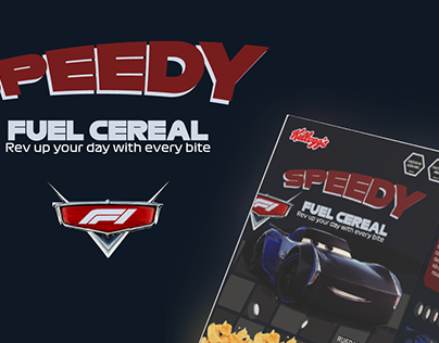 Caja de cereal "Speedy, fuel cereal"