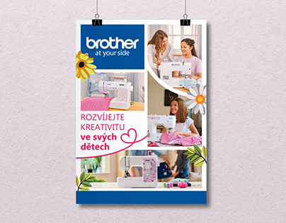 Brother sewing machine advertising posters