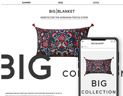 BIG BLANKET I e-commerce web Design