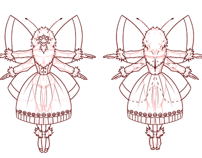 Mothra (Chalkhill Moth)- Character Design