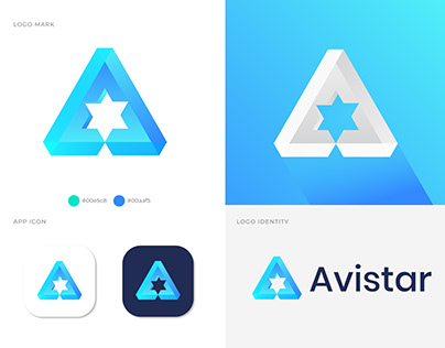 A letter logo - Abistar Logo Design