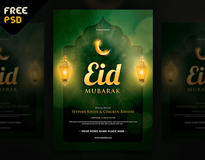 Eid Mubarak Flyer Free PSD Download