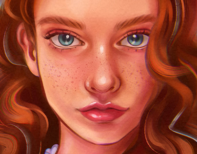 Redhead girl portrait