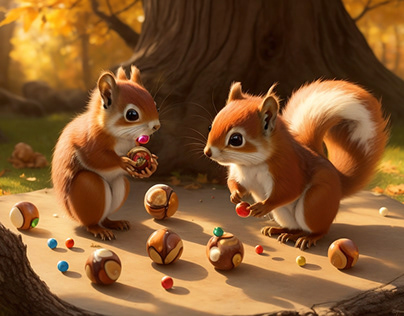 Tiny Explorers: Red Squirrels and the Giant Walnut