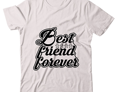 Best friend forever typography t-shirt design