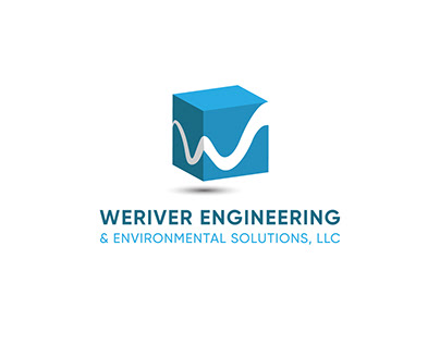 W + River 3D Logo concept