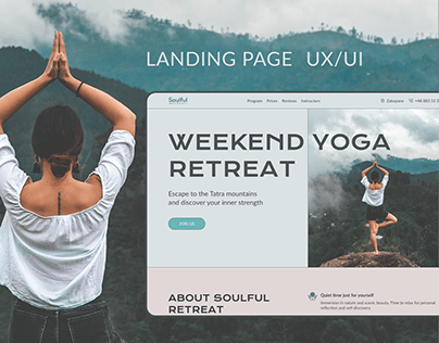 Weekend yoga retreat | landing page