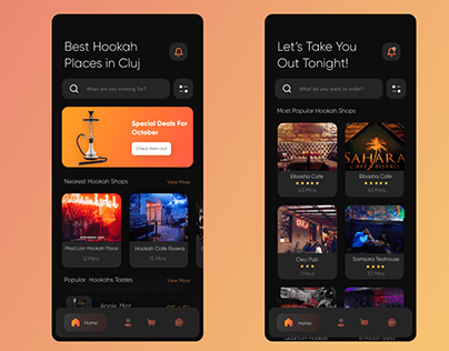 Find Hookah Place App Concept UI Design