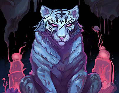 Fantastic tiger illustration
