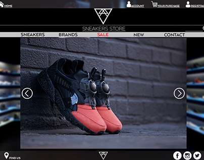 design for sneakers web store