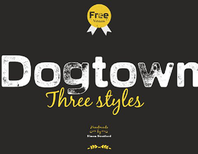Display Font Dogtown Sans Serif